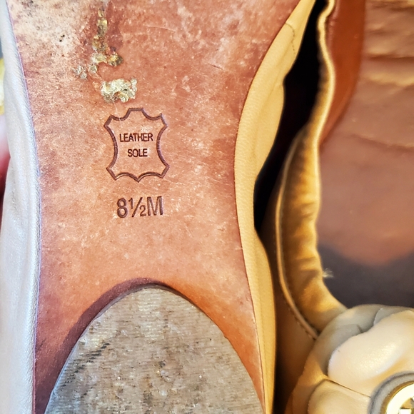 TORY BURCH Shelby Ballet Flats, Flower, Tan, 8.5 - Picture 5 of 8